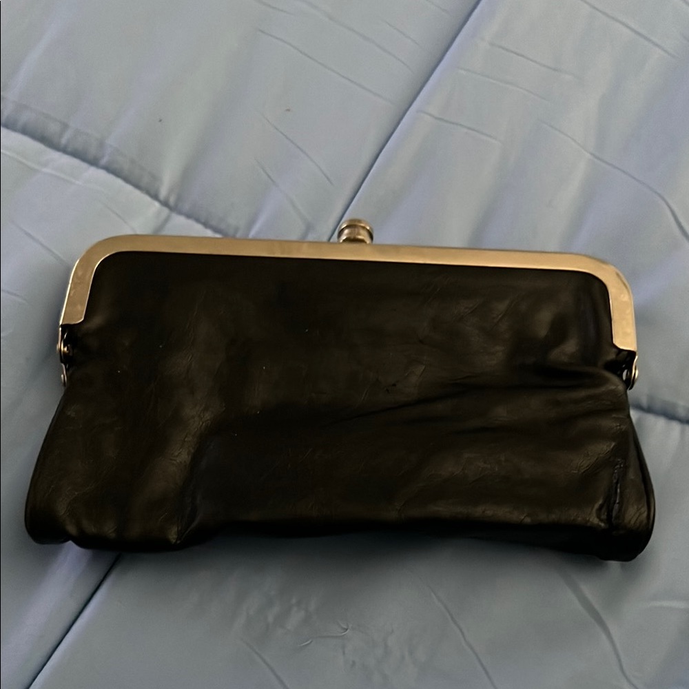 Black Leather Clutch
